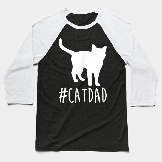 Catdad .Cat Dad . Baseball T-Shirt by Peter Smith